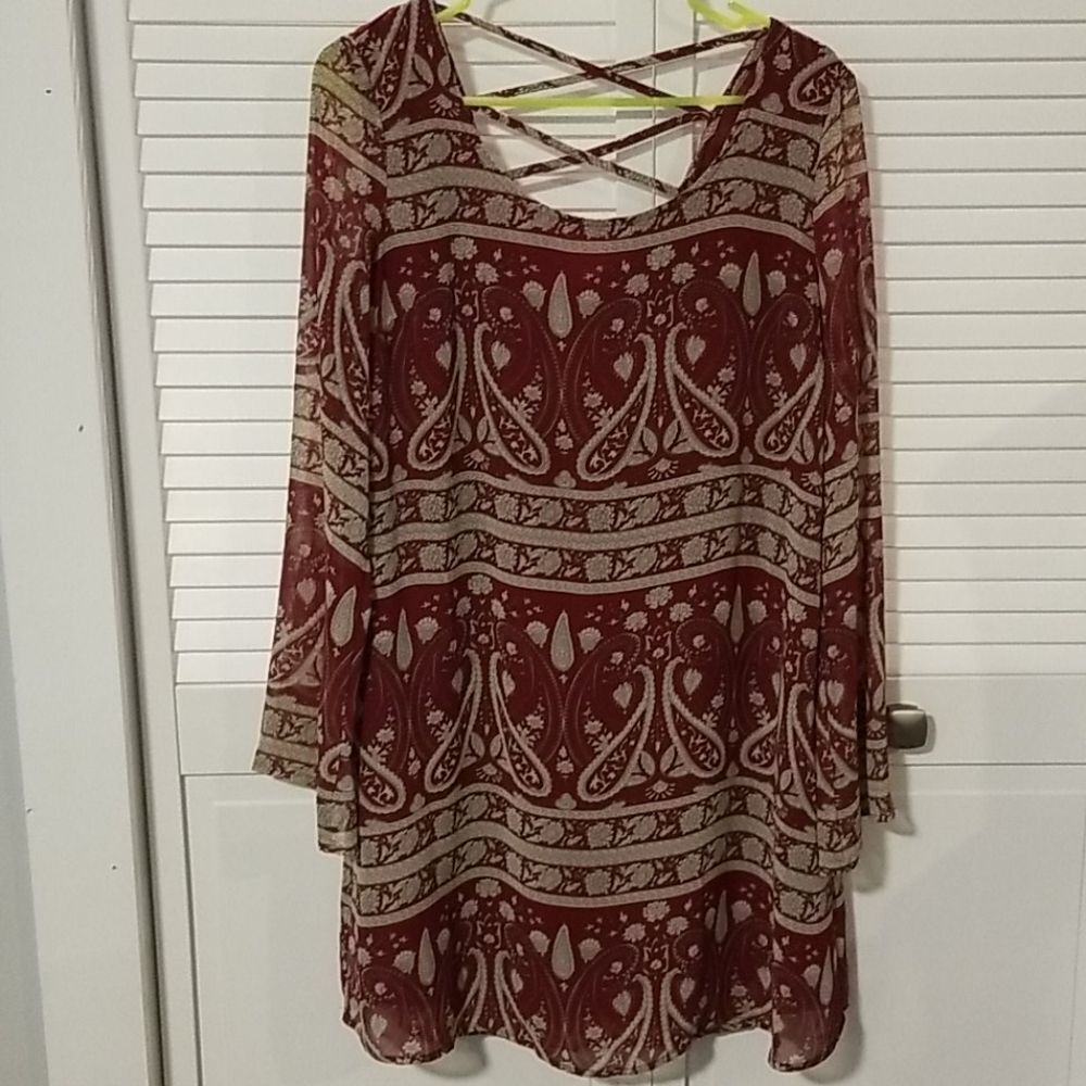 Beautiful red and cream dress